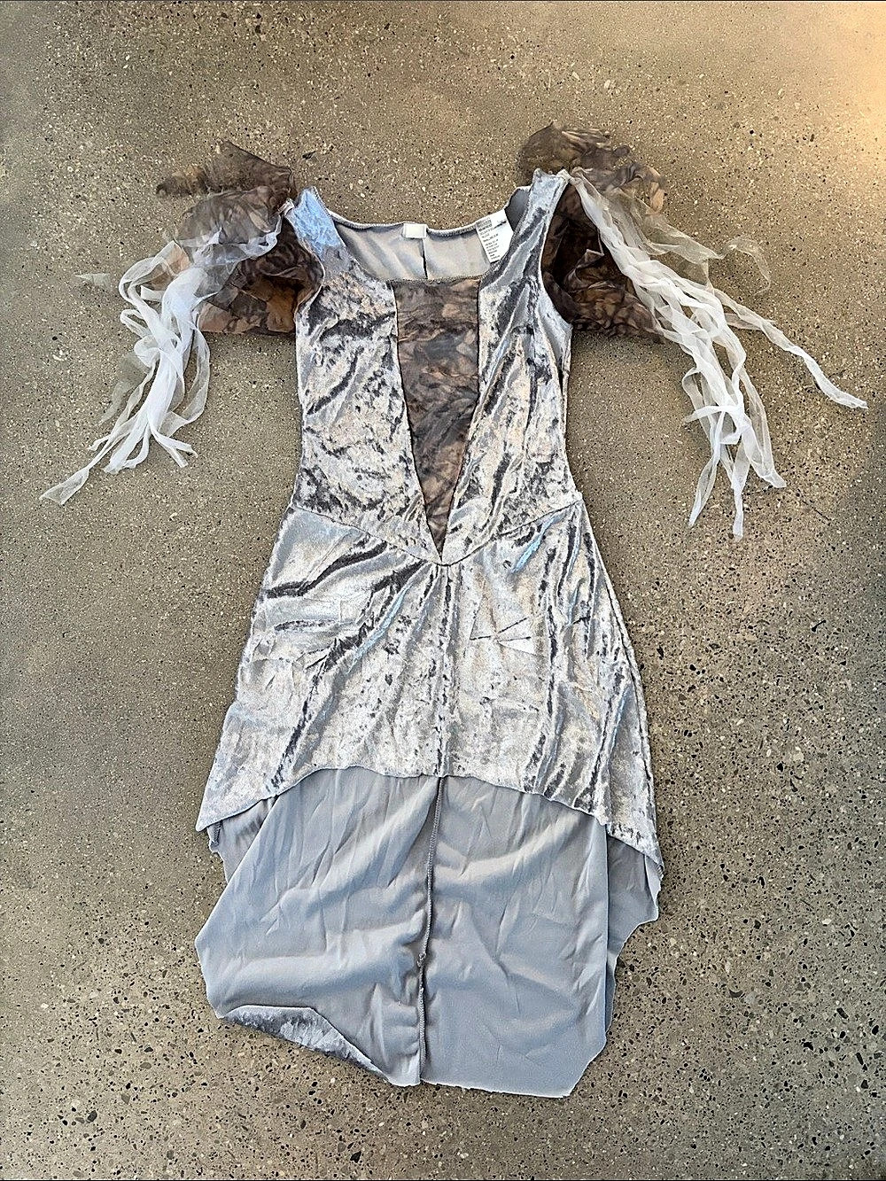 Silver Corpse Bride Mini Dress